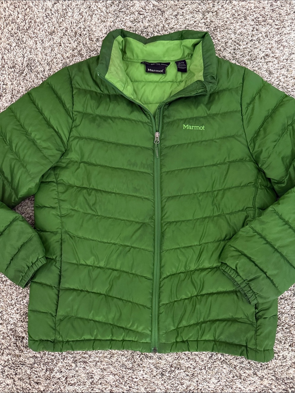 Marmot Kids Lightweight Green Puffer Jacket size XL